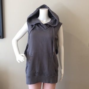Niyama Sol Sleeveless Hoodie Cement Large